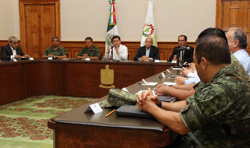 Tiene reunión Grupo de Coordinación de Seguridad en Palacio de Gobierno. 