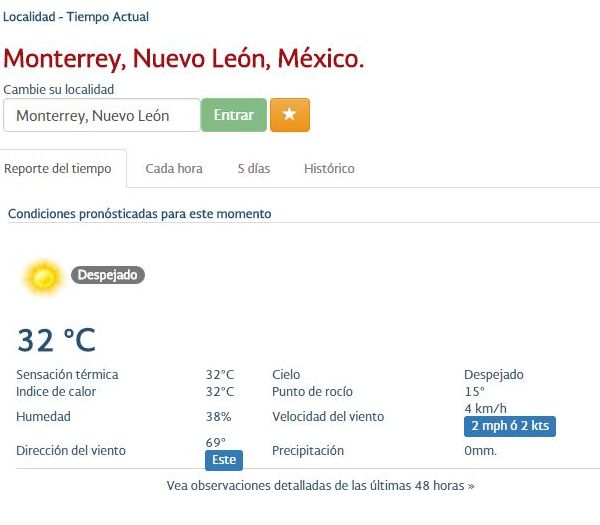 Pronostican intenso calor en Monterrey