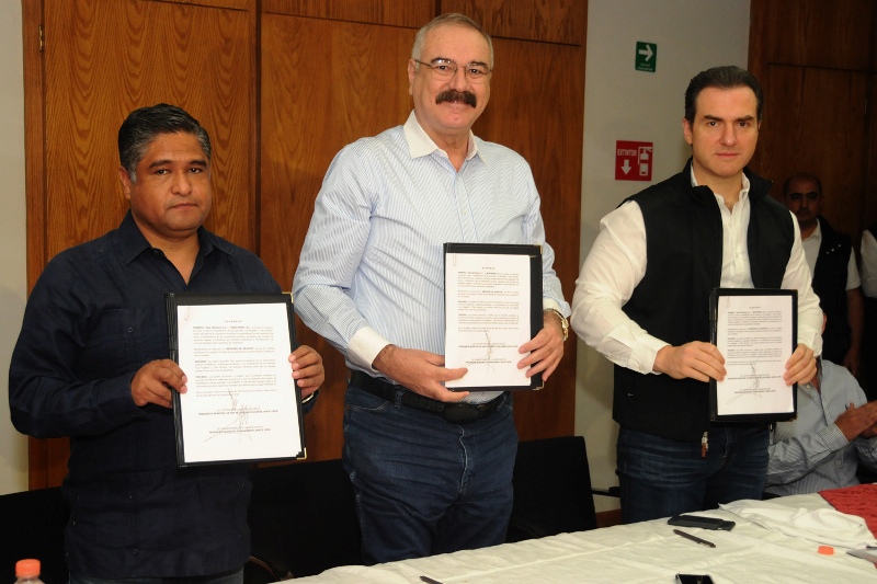 Firmaron el convenio de colaboración para los trabajos de pavimentación